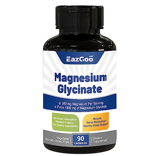 EAZGOO Magnesium Glycinate Supplement, Mineral Magnesium Supplement, 90
