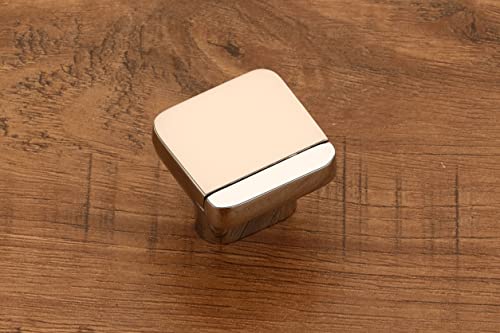 Image of HARMONUS Knobs for Drawer & Cabinets Set Knob,CP-Satin Wardrobe Kitchen Door Pull Handle Knobs Square Shape Drawer Knob - (KNOBS-175- Pack of 2)