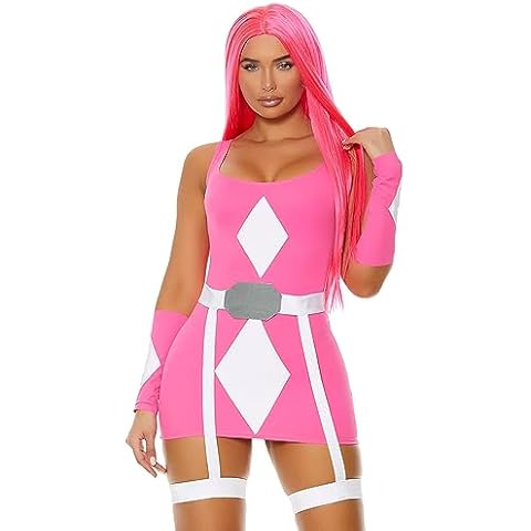 Forplay Pink Ranger Superhero Costume for Adults Cover