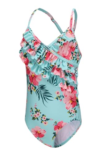 Image of Moon Tree Girls One Piece Swimsuits Ruffle Swimwear Beach Bathing Suit 2-14 Years