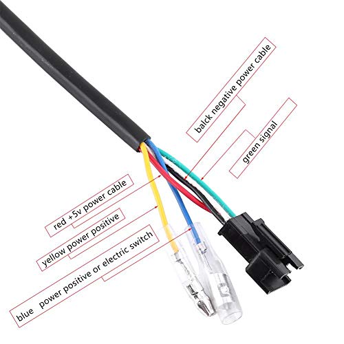 Image of Tbest Electric Throttle,Ebike Throttle,Universal E-Bike Throttle Grip Electric Bike Motor Scooter Speed Controller & Cable Set, 12V-99V Half Wrist Twist Grip Throttle Handle with LED Display Key Knock