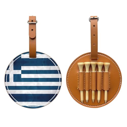 WXXWXD greek flag Printed Golf Tee Storage Bag - Portable Storage, Easily Organize Tees