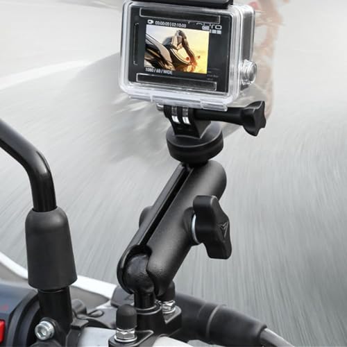 Image of INEFABLE Aluminium Alloy Holder Compatible with Bike Mount with Two 360 Rotational Angle for Bike Motorcycle and Bicycle, Rotational Angle 1 /4 Metal Stand for All Action Cameras (Handelbar Only)