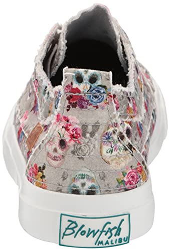 Blowfish Malibu Women's Play Sneaker, Gray Sugar Skull Print, 8.5 #TOP2