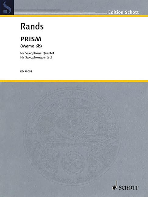 Quatuor de saxophones PRISM Memo 6b partition et parties d'œuvre