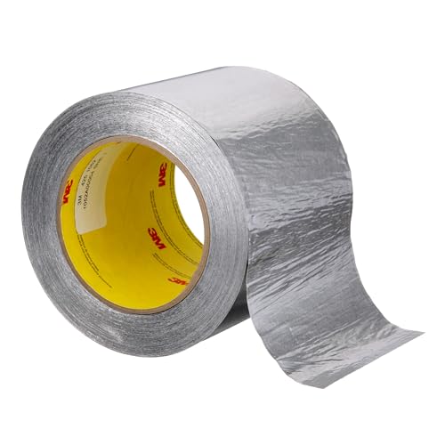 Image of 3M Aluminum Foil Tape 425, 6 in x 60 yd 4.6 mil, Silver (Pack of 2), Thermally Conductive Tape, Resistant to Chemicals, Dead Soft Aluminum Foil Backing