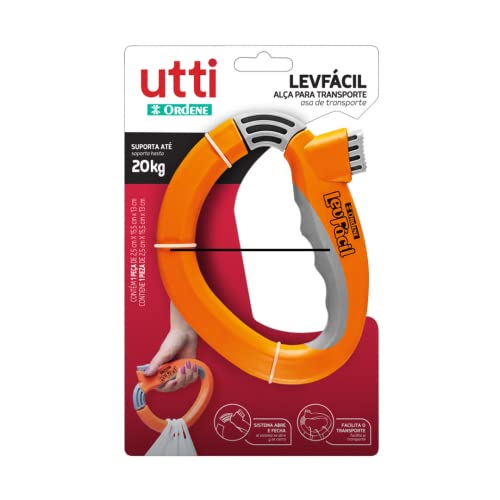 Acessório Lev Fácil Para Transporte de Sacolas e Baldes, Cor Laranja, Linha Utti, Ordene.