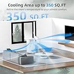 Portable Air Conditioner 8000 BTU, Remote Control, Fan Mode, Cools 350sq. ft, 24 Hour Timer, Quiet Operation,Window, 2 Fan Speed for Bedroom Office Home Dorm - Image 3