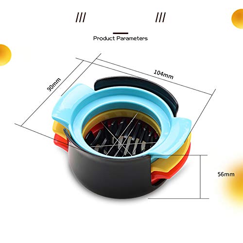 image for YYTONG Egg Slicer, Egg Cutter for Hard Boiled Eggs 3 in 1 Oval Shaped 