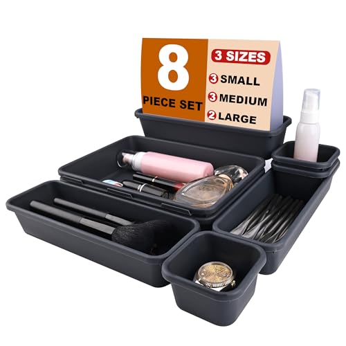 Save 50% on QUELIEN 8-Piece Desk Drawer Organizer Set