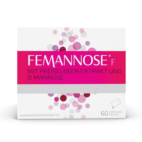 FEMANNOSE F - 60 x Trinkgranulat mit 2.000 mg D-Mannose und Preiselbeer-Extrakt | vegan laktosefrei glutenfrei | gut verträglich | Körpergefühl und Wohlbefinden