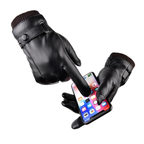 Guantes térmicos para pantalla táctil negros de mujer para hípica y equitación