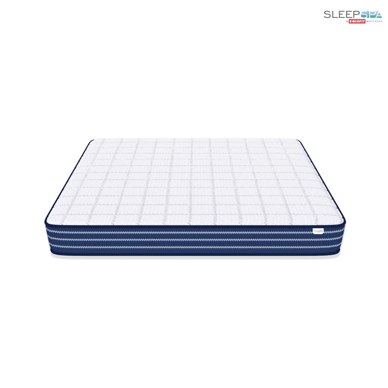 Image of SLEEPSPA Ortho Pocket with SrtX Tech.10 inch Double Size Pocket Spring Mattress (78x48 Inches) Hotel Like Comfort, Foam Quilt, Soft & Comfortable Bed Mattresses for Light Sleepers, 10 Year Warranty
