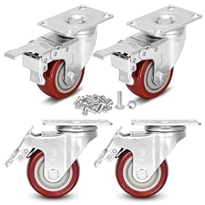 Moogiitools 4er Set Lenkrollen 76mm