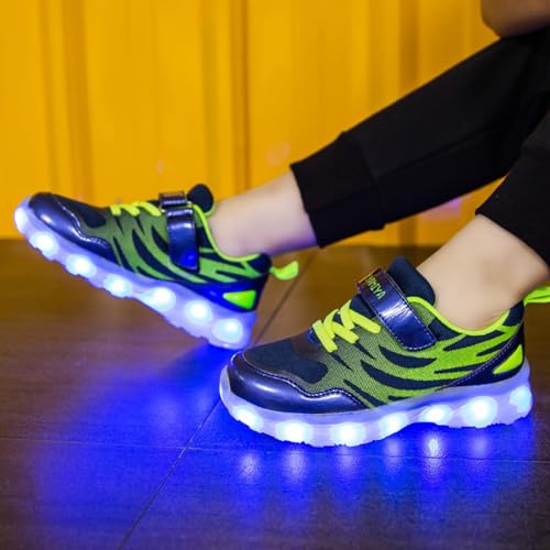 Kids LED Light Up Shoes High Top Cool USB Rechargeable Flashing Sneakers Lightweight Running Shoes for Kids2