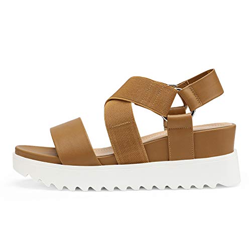 Image of DREAM PAIRS Women's Open Toe Ankle Strap Platform Wedge Sandals