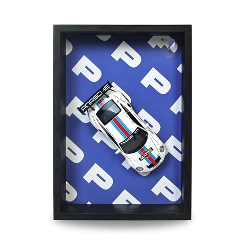 Image of CodersParadise - Posche GT3 RS 3D Car (Matini) Frame Wall Art | 1:32 Die-Cast Metal Model Car with Wooden Display Frame | Detachable Miniature, Interchangeable Posters, Pull-Back Action, Working Lights & Opening Doors | Premium Collectible Gift for Cars Lovers