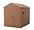 Keter Darwin 6x8 Resin Outdoor Storage Shed Kit-Perfect to Store Patio Furniture, Garden Tools Bike Accessories, Beach Chairs and Lawn Mower, Brown