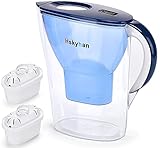 Hskyhan Alkaline Water Filter Pitcher - 2 Cartridges Included, Improve PH, BPA Free, 7 Stage...