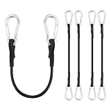 Flintronic Cinghia Elastica con Ganci, Corde Elastiche, 6 Pezzi 8mm*45cm Cinghia Elastici Regolabile, per Bicicletta Moto Fissaggio Bagagli