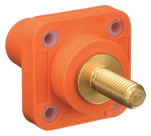 Hubbell 3R, 4X, 12 Taper Nose Receptacle, Female, Orange