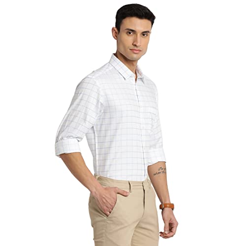 Image of Indian Terrain Men's Checkered Slim Fit Shirt