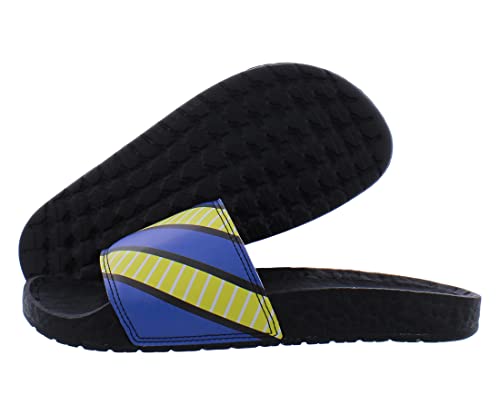 adidas Adilette Boost Mens Shoes Size 10, Color: Blue/Yellow/Black-Blue