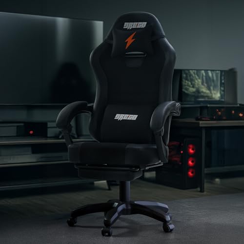 DROGO Aura Ergonomic Gaming Chair with Premium PU Leather Fabric, Linkage Armrest, Adjustable Neck &...