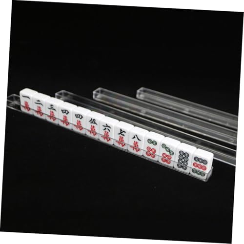 4 piezas Mini soportes Mahjong portátiles para viaje miniatura 6