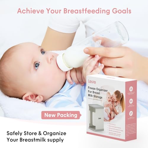 image for Lelife Breastmilk Freezer Organizer | Breastmilk Storage Container Sto