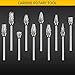 Carbide Burr Set Compatible with Dremel Rotary Tool 10Pcs Die Grinder Bits Rotary File Rasp with 1/8