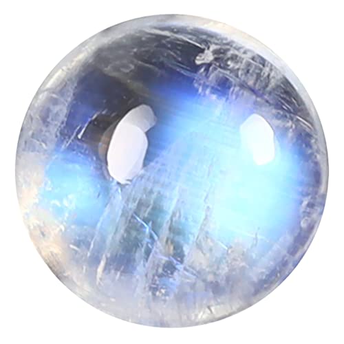 Pierre de lune authentique 1.47 ct de forme ronde, certifiée AAA sans fissure pour création