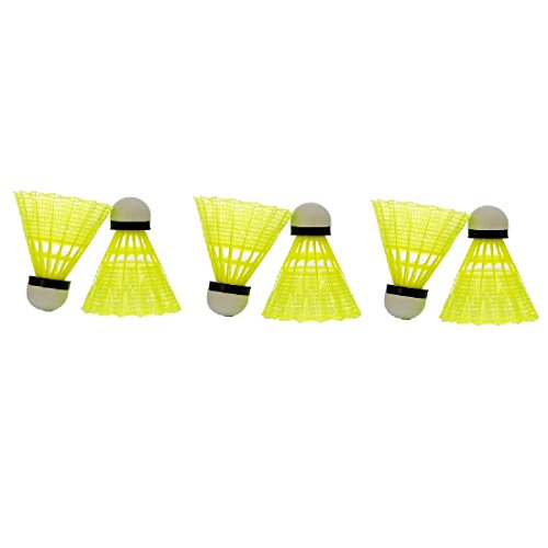Image of Vicky Jet 350 Nylon Shuttlecock, Pack of 6 (Yellow)