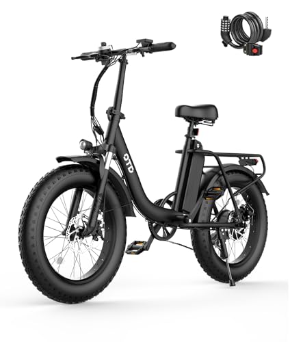 OTD Electric Bikes for Adults 750W Ebike 20MPH up to 45 Miles Electric Bicycles with Password Lock, 48V 624WH Removable Battery, 20"*4.0" Fat Tire E-Bike, 7-Speed (UL 2849)