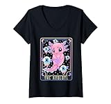 Photo Gallery donna axolotl tarocchi pastello goth kawaii axolotl tarocchi maglietta con collo a v Photo Gallery donna axolotl tarocchi pastello goth kawaii axolotl tarocchi maglietta con collo a v