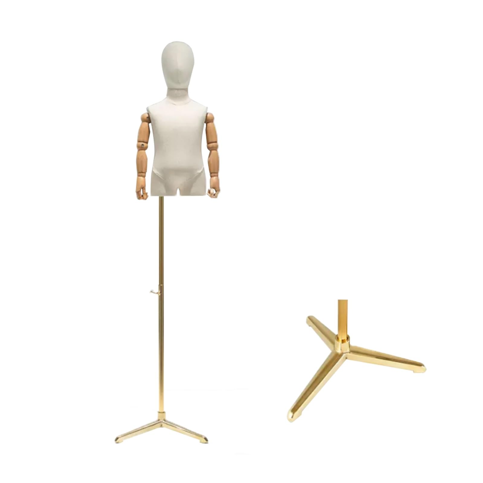 Buste de couture enfant en bois massif et métal gold haut de gamme