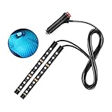 HIPOPY Car LED Atmosphere Lights, Auto Interior Decorative Lamp with Cigarette Adapter Plug, Under Dash Ambient Night Light 12V Car Charger, Vehicle Accessories for Truck, SUV, Sedan (Light Blue)