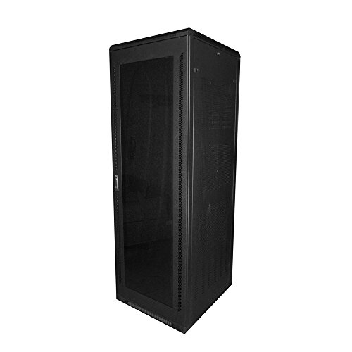 Quest Manufacturing Floor Enclosure Server Cabinet, Acrylic Door, 42 Unit, 6' x 27