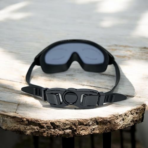 Image of Protoner Kids Swimming Goggles with Wide Lens, Adjustable Straps,(Black)