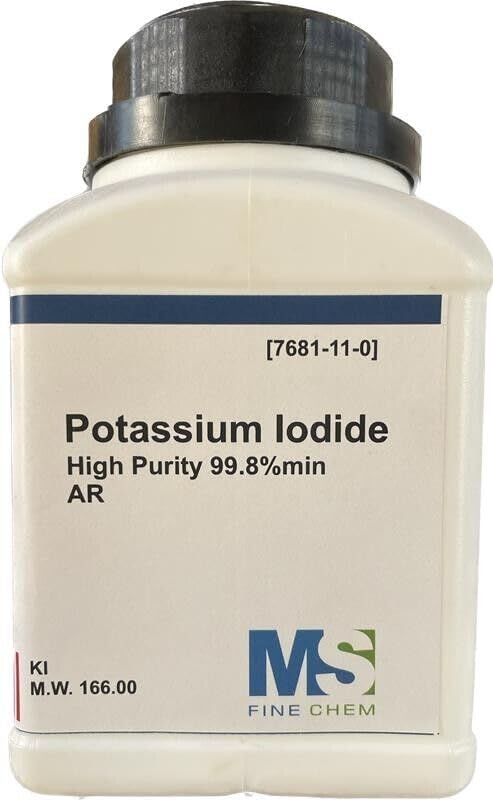 Potassium Iodide, High Purity Crystals/Powder, 100%, 500 Gram, Potassium Crystal/Same dayship 50 Gr