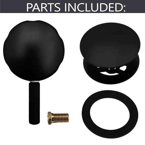 Trop-plein rotatif Westbrass noir pour une baignoire moderne et relaxante