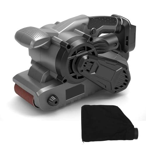 Akku Bandschleifer kompatibel mit Makita 18V Akku (KEIN Batterie) 76 * 533mm Elektroschleifer mit Staubsack Bandschleifer zum Schleifen Polieren Entkalken