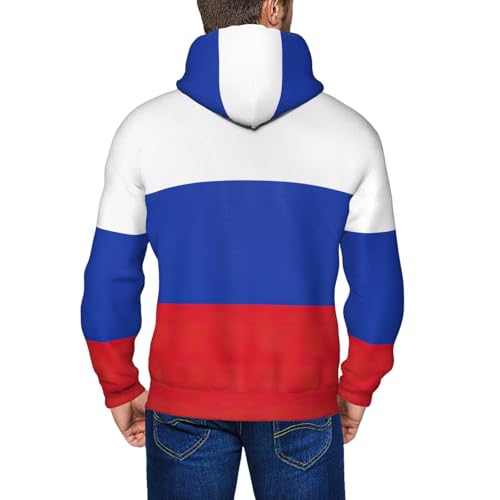 Sweat à capuche drapeau russe décontracté idéal pour vos sorties urbaines