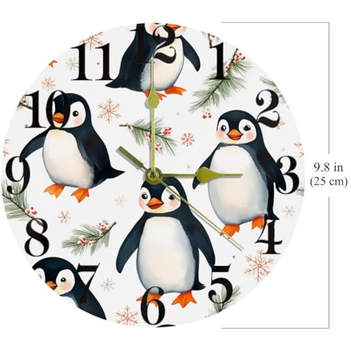 Horloge murale pingouins silencieuse pour concentration au bureau - 5