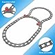 Bausteine Zug Schienen Set, 34 Stück Spielzeug Eisenbahnschienen, Bestehend aus Cross Track/Gerade/Kurven Schienen, Railway Rails Kinderspielzeug, Kompatibel mit dem Marktführer ab 2 Jahren
