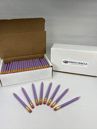 Lápices half con borrador morado, caja de 144 unidades miniatura 2