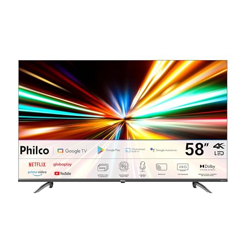 Smart TV 58' Philco LED 4K Google TV HDR10 P58KGA