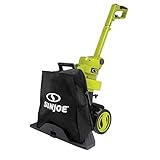 Sun Joe SBJ806E 3-in-1 Walk Behind Electric Blower Vacuum & Mulcher, 14-Amp, 8-gal, 600 CFM Max, Green