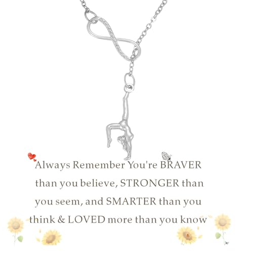 Kivosliviz Gymnastics Necklace for Teenager Gymnast Teen Gymnastic Women Gymnastics Charm Necklace2