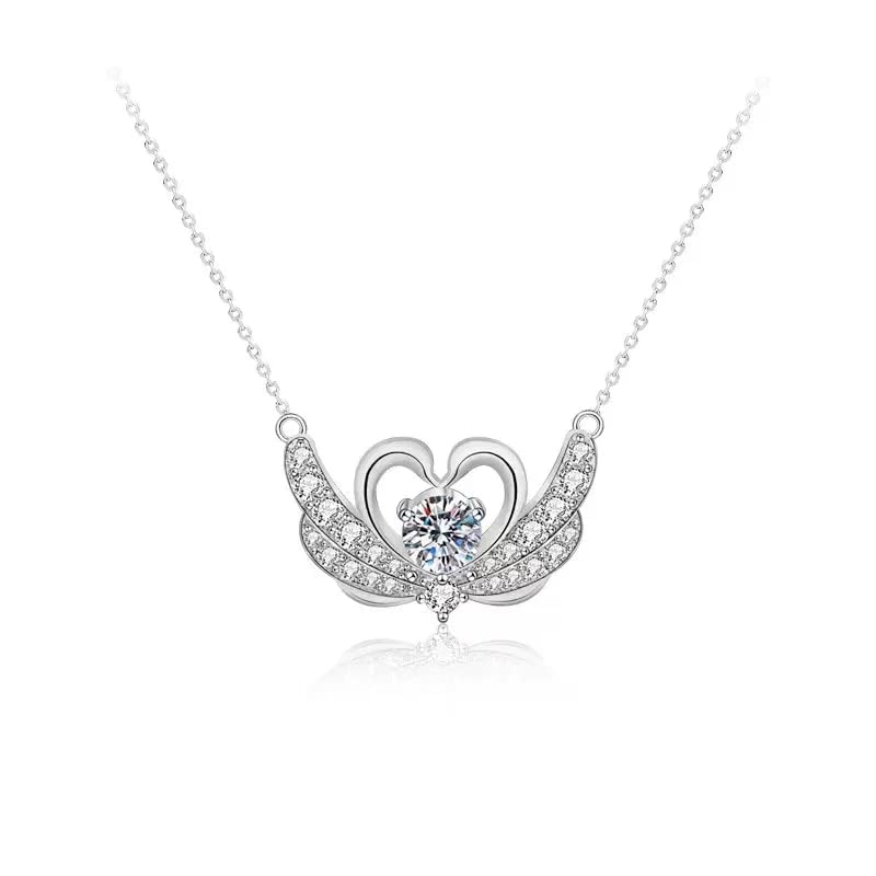 Collier moissanite couleur D pendentif argent sterling bijoux cadeau femmes